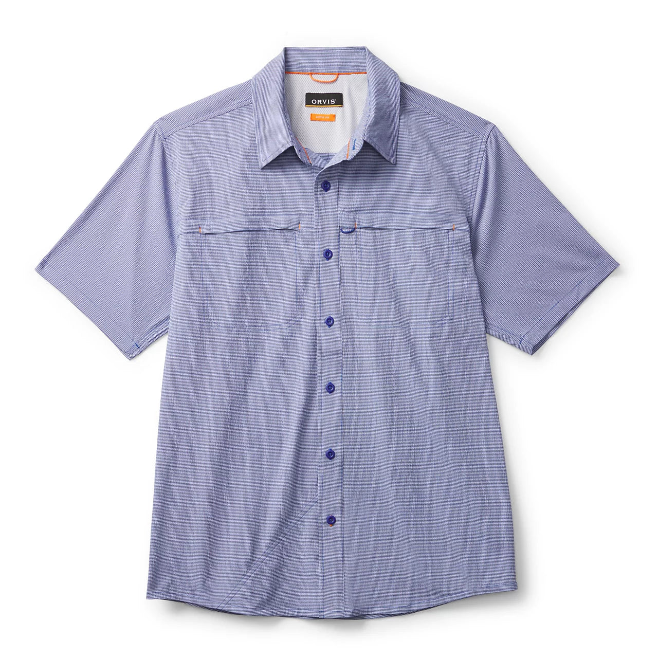 Open Air Caster Short Sleeve Shirt- Ultramarine/White